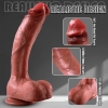Steve - Ultra Yumuşak Dokulu Realistik Dildo Çift Katmanlı Silikon Gerçekçi Yapay Penis 26 CM