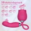 SUCKER ROSE Titreşimli G-Spot Tapping ve Klitoris Emiş Güçlü 3 in 1 Vibratör