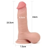 Tam Testisli Hareketli Deri Ultra Yumuşak Çift Katmanlı Penis 19.5 CM - Sliding Skin Dual Layer Dong Whole Testicle