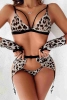 Tangalı Eldivenli Seksi Leopar Fantezi Jartiyer Takım - 2664