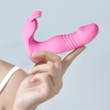 Telescopic App Vibrator - Bluetooth Telefon Kontrollü İleri Geri Hareketli Çift Motorlu Giyilebilir 2 in 1 Rabbit Vibratör