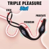 Testis ve Penis Halkalı Titreşimli Perine ve Prostat Uyarıcı Anal Plug Vibratör