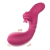 TONGUE TEASE Eğri G-Spot Uyarıcı ve Klitoris Uyarıcı 2 in 1 Hareketli Dil Vibratör