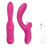 TONGUE TEASE Eğri G-Spot Uyarıcı ve Klitoris Uyarıcı 2 in 1 Hareketli Dil Vibratör