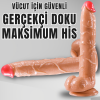 UNIQUE XL Realistik Dokuda Damarlı Dildo Vantuzlu Büyük Boy Gerçekçi Yapay Penis 27 CM