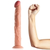 UNIQUE XL Realistik Dokuda Damarlı Dildo Testissiz İnce Büyük Boy Gerçekçi Yapay Penis 35 CM