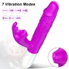 V50 - Şarjlı Akıllı Isıtma Özellikli Güçlü Titreşimli G-Spot ve Klitoris Uyarıcı 2 in 1 Yapay Penis Rabbit Vibratör