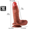 Wayne - Ultra Yumuşak Dokulu Realistik Dildo Çift Katmanlı Silikon Gerçekçi Yapay Penis 24 CM